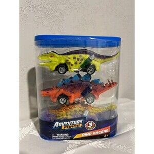 Adventure Force 3 - Pack Dino Racers Dinosaur Vehicles New in Sealed Package F/S